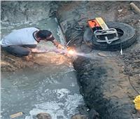 الانتهاء من إصلاح كسر خط مياه 600 مم بمدينة القنطرة غرب بالإسماعيلية