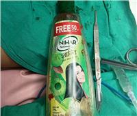 استخراج زجاجة زيت شعر من بطن رجل هندي |صور