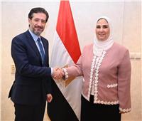 وزيرة التضامن الاجتماعي تبحث مع نظيرها السوري تعزيز التعاون المشترك