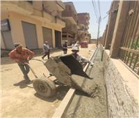 رئيس أشمون يتابع خطة التطوير والرصف بشوارع المدينة