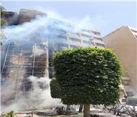 النيابة العامة تباشر التحقيقات في حريق مبنى خدمات بمدينة 15 مايو