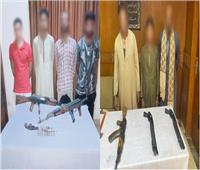 الأمن العام يضبط 11 متهمًا و15 قطعة سلاح ناري بسوهاج