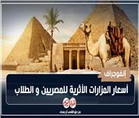 إنفوجراف| أسعار المزارات الأثرية للمصريين والطلاب