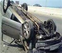 إصابة موظف وطالبتين في حادث انقلاب سيارة ملاكي بالمنيا 