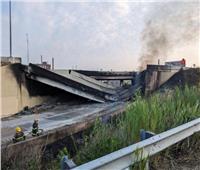 بالصور| انهيار طريق فيلادلفيا السريع بالولايات المتحدة الأمريكية إثر حريق 