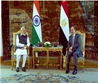 الرئيس  السيسي يستقبل رئيس وزراء الهند بقصر الاتحادية.. فيديو