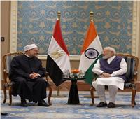 رئيس وزراء الهند يستقبل المفتي في مقر إقامته بمستهل زيارته للقاهرة