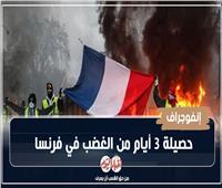 إنفوجراف| حصيلة 3 أيام من الغضب في فرنسا