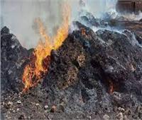 حريق هائل في عصارة قصب بالمنيا
