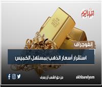إنفوجراف| استقرار أسعار الذهب بمستهل الخميس