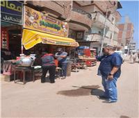 رئيس أشمون يقود حملة لرفع وإزالة الإشغالات بشوارع المدينة 