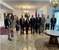 وزيرة الهجرة مع وزير العمل القبرصي تحديات العمالة المصرية  