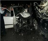 مصرع وإصابة 6 أشخاص فى حادث تصادم سيارتين على طريق طلخا / جمصة 