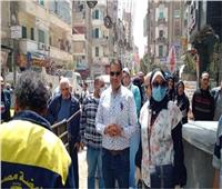 إزالة إشغالات وتوقيع غرامات على منشآت مخالفة خلال حملات رقابية بالإسكندرية