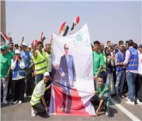 استقبال حاشد من أهالي بني سويف للرئيس السيسي | صور