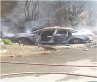 حريق يلتهم سيارة ملاكي بالتجمع الأول دون إصابات