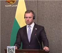 وزير خارجية ليتوانيا: نُركز على الشراكة مع مصر في مجالات مختلفة