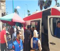 «الإسكندرانية» يتسابقون للتبرع بالدم لمصابي غزة| فيديو وصور 