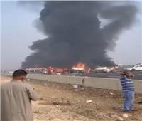 صراخ وسيارات متفحمة.. تفاصيل حادث الكيلو 134 بـ«صحراوي الإسكندرية»| صور