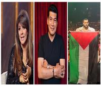 «هالة» و«باسم» يتبرعان لفلسطين.. و«ويجز» يهتف ضد الاحتلال