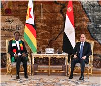 الرئيس السيسي يبحث مع نظيره الزيمبابوي تعزيز آليات التعاون بقصر الاتحادية 