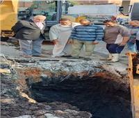 إصلاح انفجار خط مياه الشرب الرئيسي بمدينة الزقازيق 