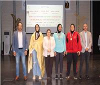 جامعة حلوان  تحصل على المركز الأول في مسابقة الجمباز بأولمبياد الفتاة الجامعية