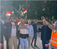 المصريات في الخارج يطلقن الزغاريد خلال التصويت في انتخابات رئاسة الجمهورية