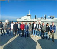 محافظ شمال سيناء يستقبل سفينة طبية إيطالية في ميناء العريش البحري