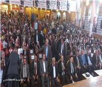 مؤتمر جماهيري لعمال البناء والأخشاب لدعم الرئيس السيسي في الانتخابات 