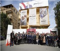 وفد «مصر أكتوبر» يلتقي حملة «السيسي» خلال توجههم للإدلاء بأصواتهم