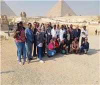 زيارة المشاركين في البرنامج التدريبي للكوادر الأفريقية لمنطقة أهرامات الجيزة