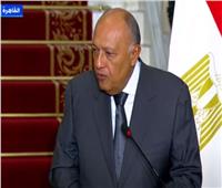 «شكري»: ناقشت تطوات الأوضاع في السودان وليبيا مع وزير الخارجية البريطاني