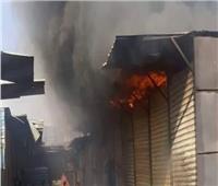 حريق هائل بمخزن فايبر بإحدى قرى الدقهلية دون خسائر في الأرواح