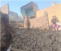 صور| انهيار منزل مكون من طابقين دون إصابات بقنا
