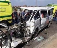 مصرع وإصابة 5 أشخاص في حادث تصادم 3 سيارات في بني سويف 