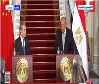 سامح شكري: الصين لها إسهامات كبيرة في جهود مصر التنموية