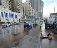 لليوم الرابع.. هطول أمطار «الكرم» على الإسكندرية| صور