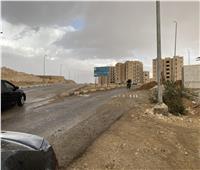 سقوط أمطار غزيرة علي محافظة المنيا