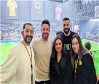أنغام وحماقي وحلمي بصحبة تركي آل الشيخ في كواليس كأس موسم الرياض