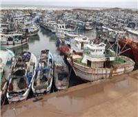 توقف حركة الملاحة والصيد بميناء البرلس وسواحل كفر الشيخ الشمالية 