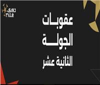 عقوبات الجولة 12 من الدوري المصري 