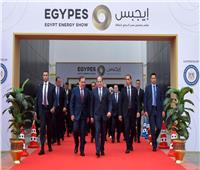 لحظة وصول الرئيس السيسي معرض مصر الدولي السابع للطاقة «ايجبس 2024»