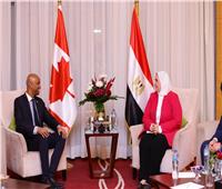 وزيرة التضامن تلتقي وزير التنمية الكندي لاستعراض الجهود المصرية فى أزمة غزة