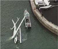 فيديو | إنقاذ 7 أشخاص بعد حادث طائرة مائية بالقرب من ميناء ميامي