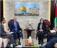 سفير مصر في رام الله يلتقي وزيرة الصحة الفلسطينية