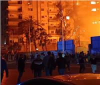 وصول الحماية المدنية للسيطرة علي حريق ضخم اندلع داخل استوديوهات الأهرام