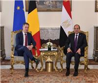 الرئيس السيسي يستقبل رئيس وزراء بلجيكا
