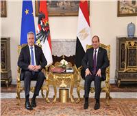 الرئيس السيسي يستقبل المستشار النمساوي على هامش القمة المصرية الأوروبية