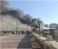 حريق هائل في نادي الصيادلة بكورنيش الإسكندرية| صور